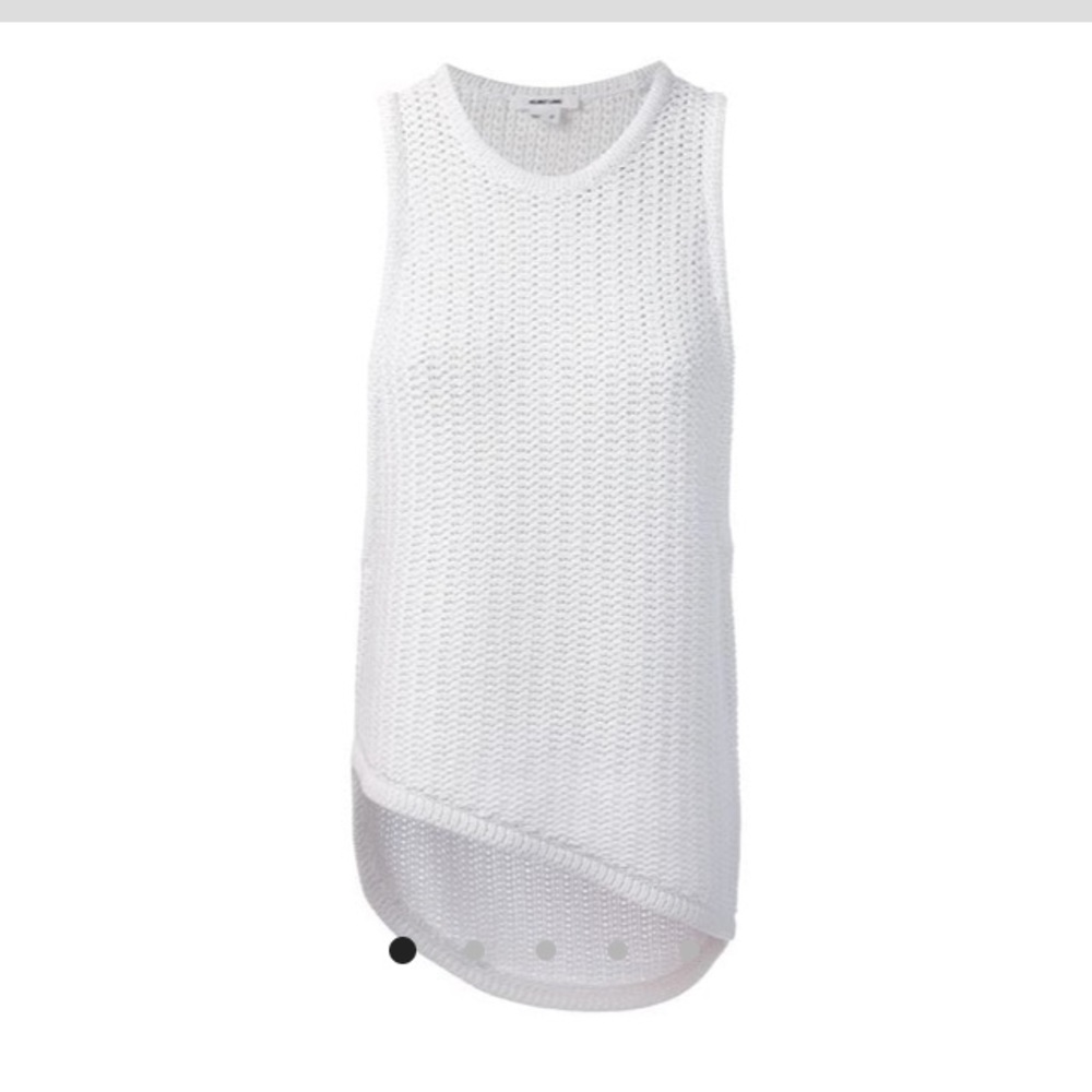 Helmut Lang white tucked cord tank Size M